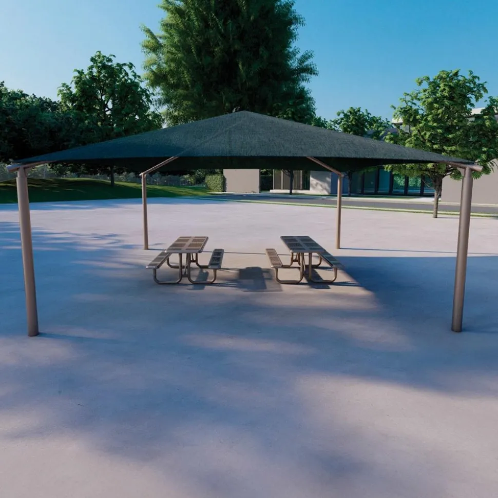 Square Hip 20' x 20' with 8' Entry 4-Post Shade