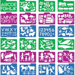 Stencil Mill Set ABCs, 123s, Animals, People & Emotions