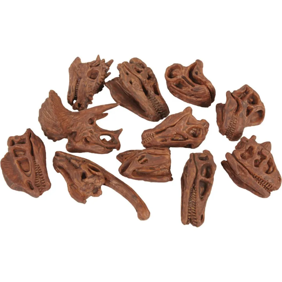 TOOB® Plastic Dinosaur Skulls Mini Size 11 Pieces