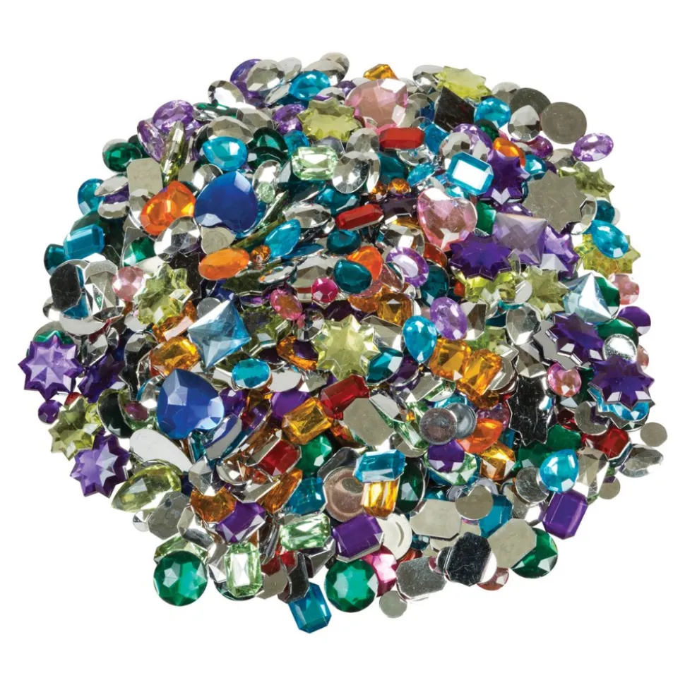 Transparent, Acrylic Gemstones Assorted Colors 1 lb.