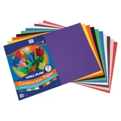 Tru-Ray Premium Heavyweight Multicolor Assortment Construction Paper