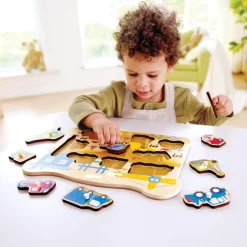Vehicle Themed Peg Puzzle Set of 2