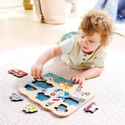 Vehicle Themed Peg Puzzle Set of 2