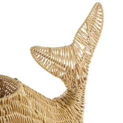 Whale Washable Wicker Floor Basket