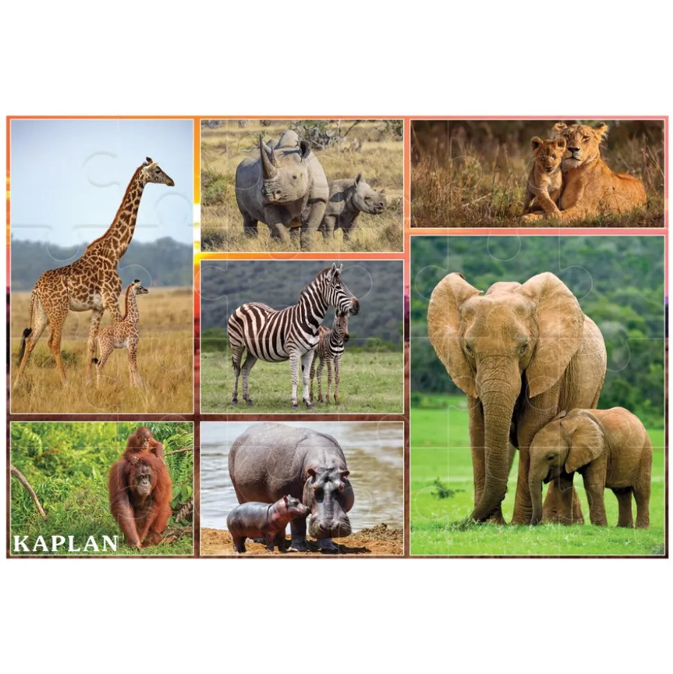 Wild and North American Animals Floor Puzzles Set of 2
