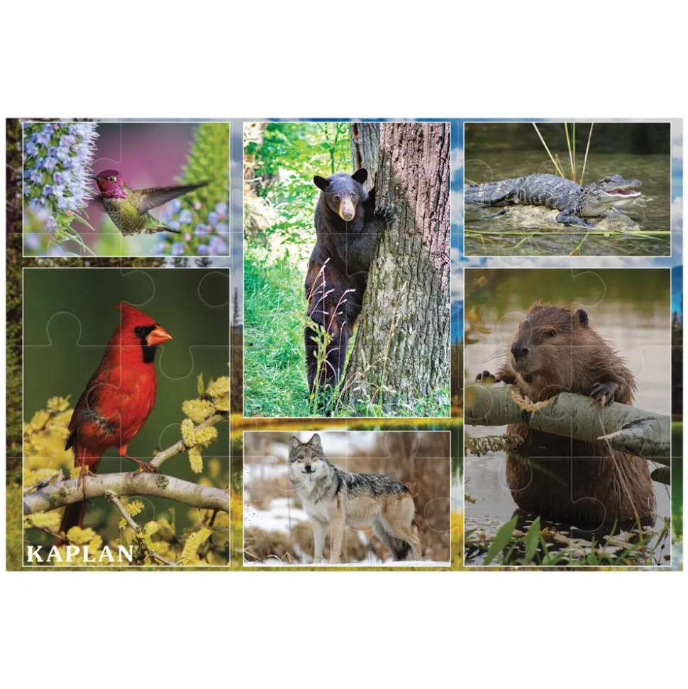 Wild and North American Animals Floor Puzzles Set of 2