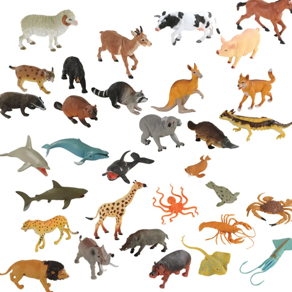 Wildlife Animals Collection Set of 32
