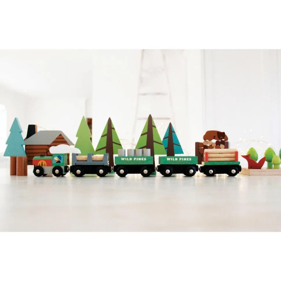 Wild Pines Wooden Train Set 95 Pieces