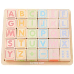 Wooden ABC Learning Blocks with Storage Tray