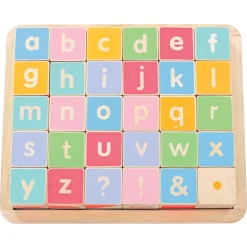 Wooden ABC Learning Blocks with Storage Tray