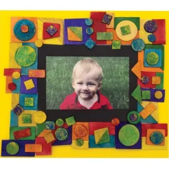 Wooden, Bright-Colored Assorted Shapes 400 Pieces