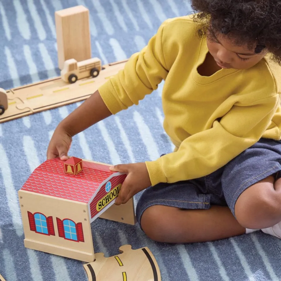 Wooden Community Buildings for Block Play