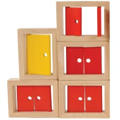 Wooden Doors and Windows 5 Piece Set