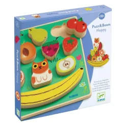 Wooden Fruit Puzzle & Stacking Set