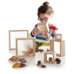 Wooden Magnification Stacking Blocks 6 Pieces