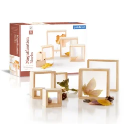 Wooden Magnification Stacking Blocks 6 Pieces