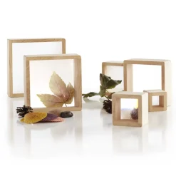 Wooden Magnification Stacking Blocks 6 Pieces