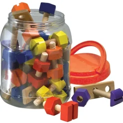 Wooden Nuts and Bolts 38 piece Stem Building