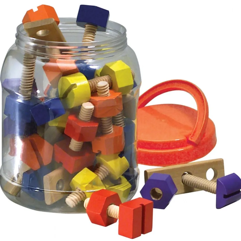 Wooden Nuts and Bolts 38 piece Stem Building