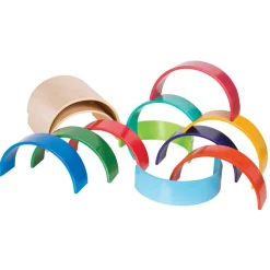 Wooden Rainbow Arches and Tunnels 12 Pieces
