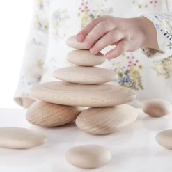 Wood Stackers: River Stones 20 Pieces
