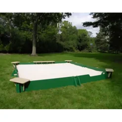 10' x 10' Sandbox with Cover 4 Corner Seats